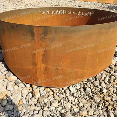 Factory Price Square Corten Steel Wood burning Firepit Outdoor Fire Place