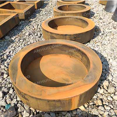 Factory Price Square Corten Steel Wood burning Firepit Outdoor Fire Place