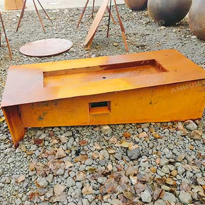 Garden Fireplace Weathering Steel Fire Pit Natural Gas Fire Place