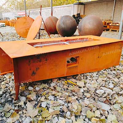 Garden Fireplace Weathering Steel Fire Pit Natural Gas Fire Place
