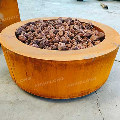 Garden Fireplace Weathering Steel Fire Pit Natural Gas Fire Place