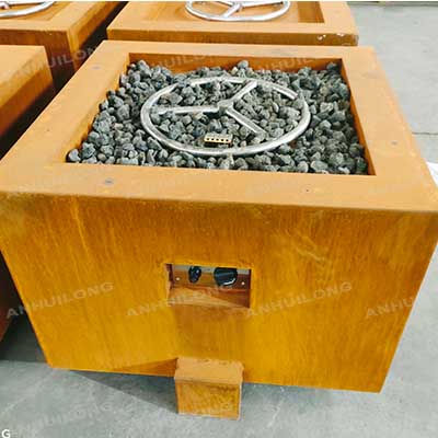 Garden Fireplace Weathering Steel Fire Pit Natural Gas Fire Place