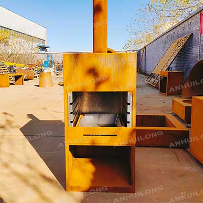 Garden fire place Corten steel Rusty wood burning fire pit