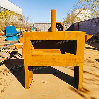 Garden fire place Corten steel Rusty wood burning fire pit