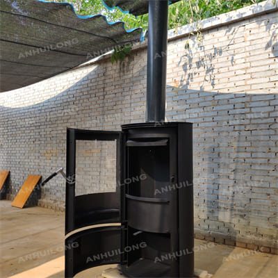 Durable and Rustic Black Wood Fireplace for Long-Lasting Heating Solutions