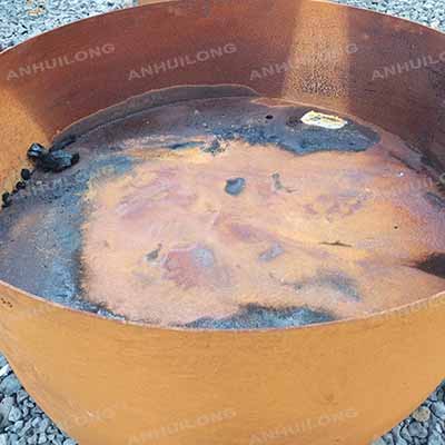 Outdoor fireplace corten steel chimney fire pit