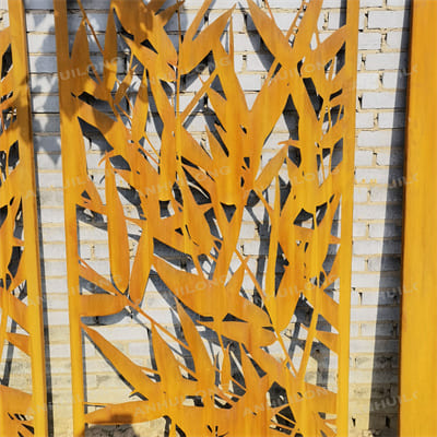 Laser cut Weathering steel fence