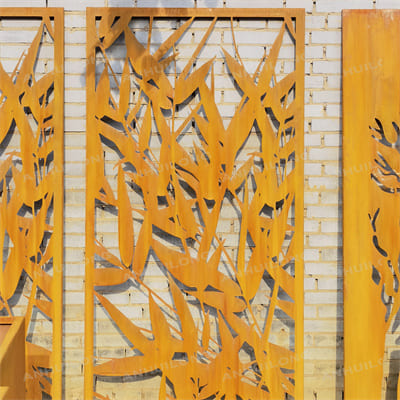 Laser cut Weathering steel fence