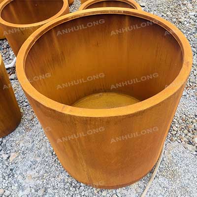 corton steel planter