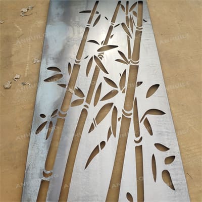 free standing corten steel screen panels