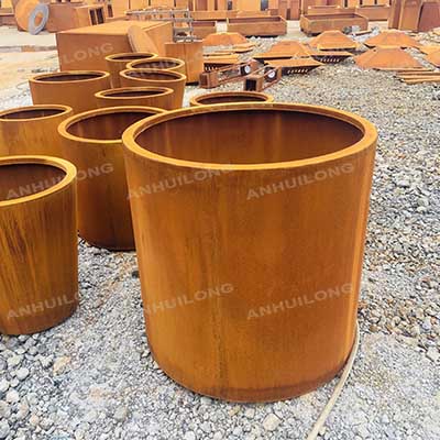 large corten steel planter outdoor corten steel planter flower pot