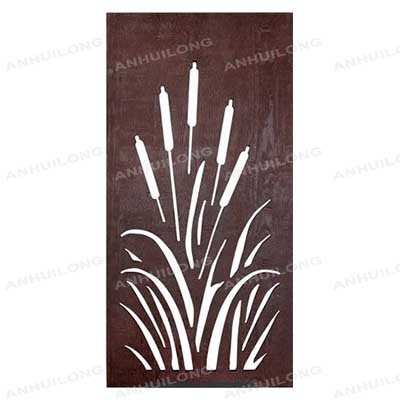 Laser Cut Decorative Outdoor Garden Privacy Art Metal Screens Panels Corten Steel Garden Screen