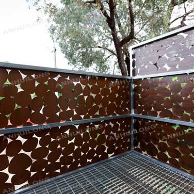 Laser Cut Decorative Outdoor Garden Privacy Art Metal Screens Panels Corten Steel Garden Screen