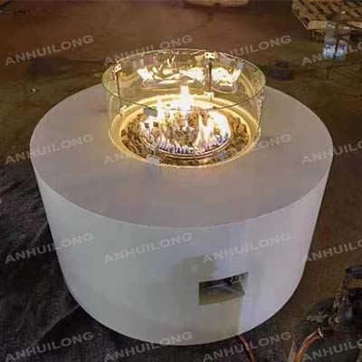 Morden Designing White powder painted gas fire pit