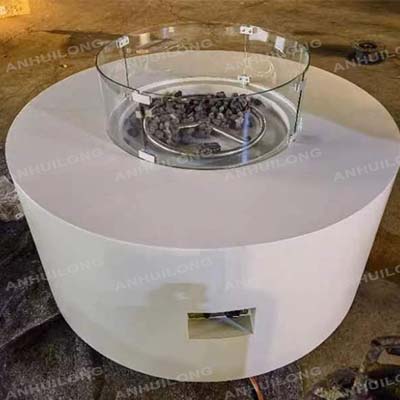 Morden Designing White powder painted gas fire pit