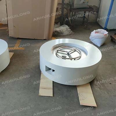 Morden Designing White powder painted gas fire pit