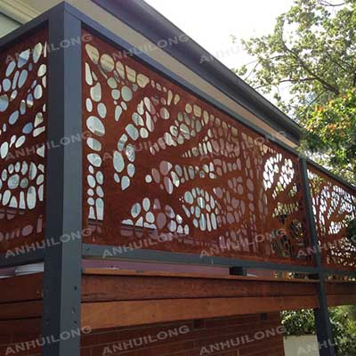 Outdoor Decorative Laser Cut Corten Steel Wall Panel/Garden Metal Screen