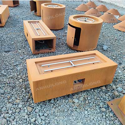 Steel Gas Fire Pit for Garden Decorations