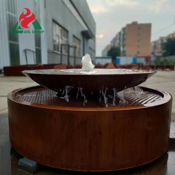 Custom corten water features