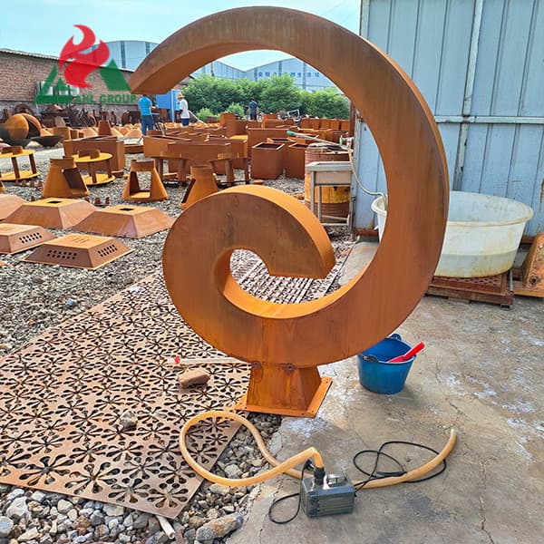 Outdoor corten water features for sale