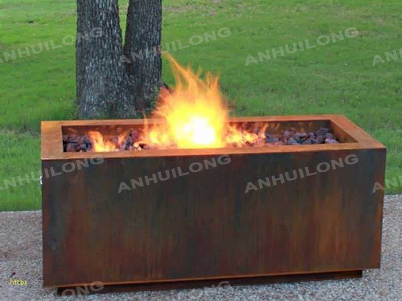 natural gas outdoor fire pit for outdoor living steel fire pit