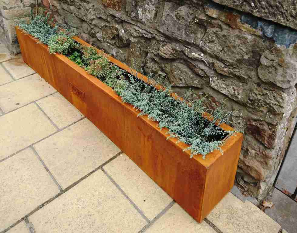 Garden outdoor raised  corten steel planter