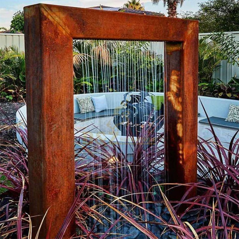 Rust Modern Water Feature For Landscaping Wholesale