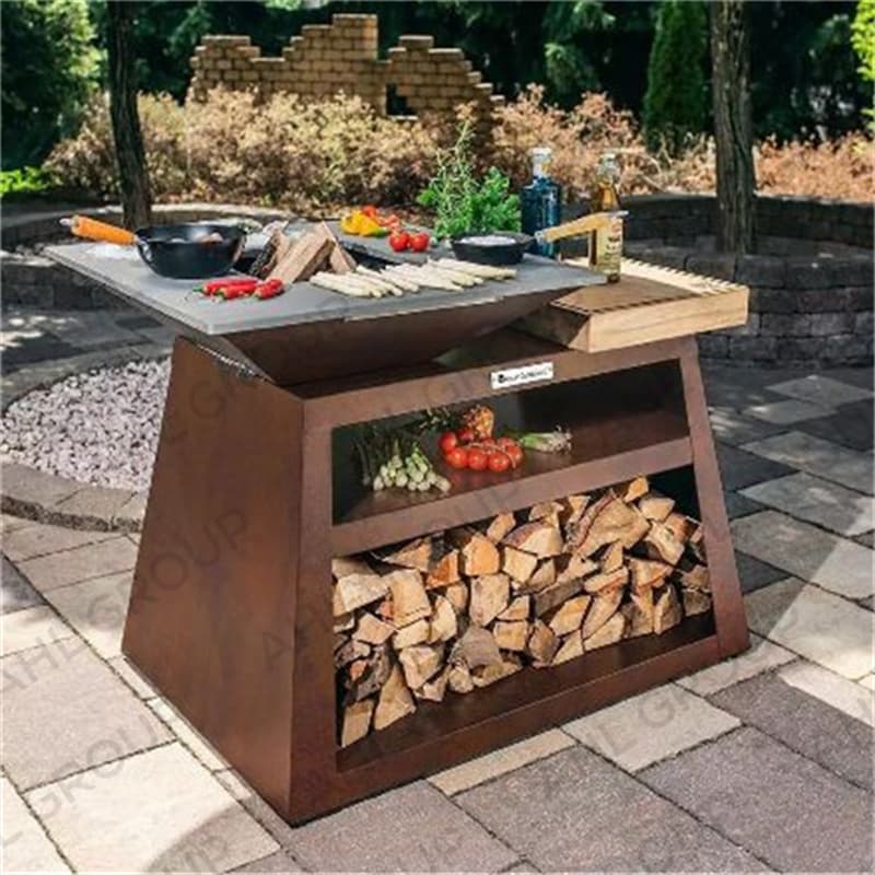 Corten Steel Barbecue Grill On sale With Grill Ring Agency