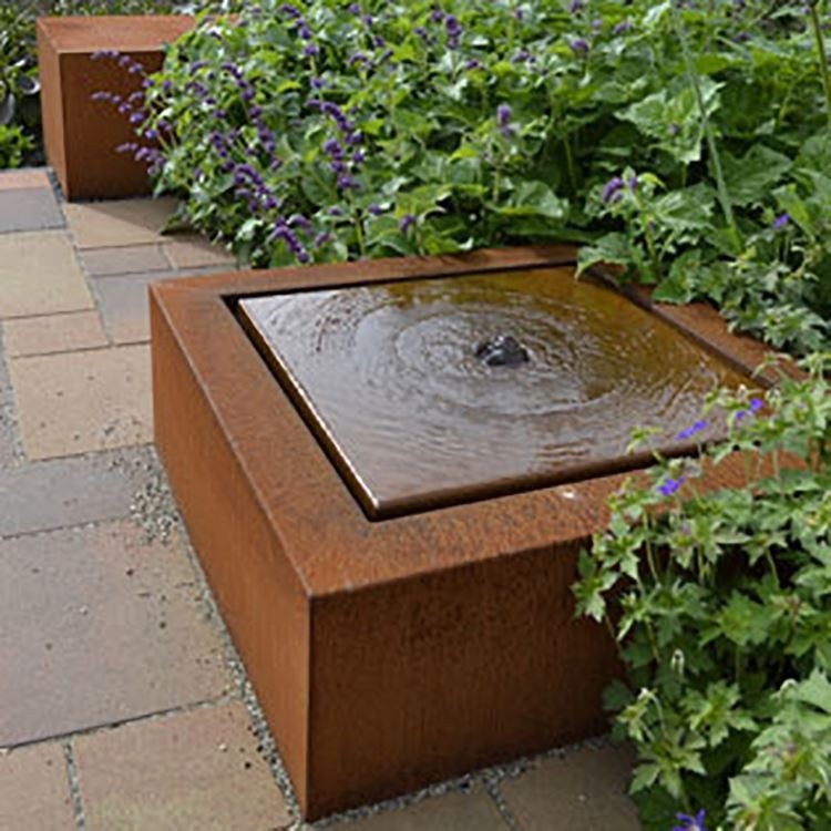 Decorative Corten Outdoor Water Fountain Services