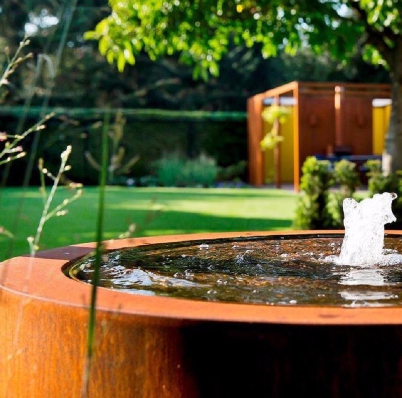 Industrial Style Corten Water Feature Design Australia