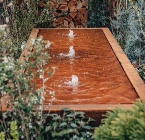 Minimalism Small Corten Water Fountain Design