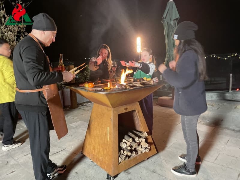 Simple Portable Corten Barbecue Grill Agencies