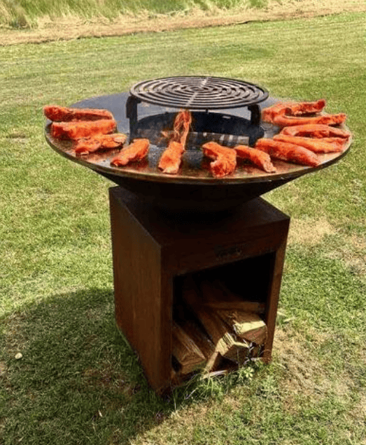 Log Burning Camping Corten BBQ Grills Maker