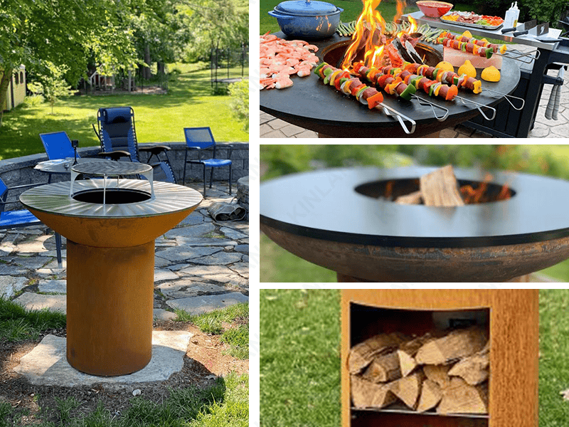Rusty Metal BBQ Stove Corten Steel Exporters